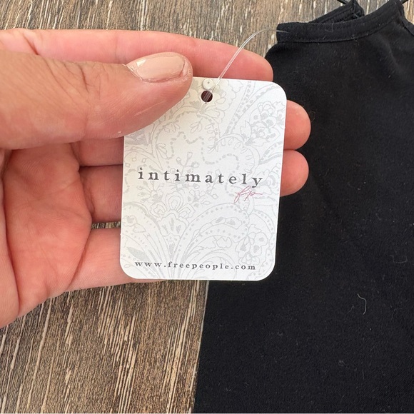 NEW Free People Black Skinny Strap Seamless Mini Slip Size XS/S - Picture 3 of 8